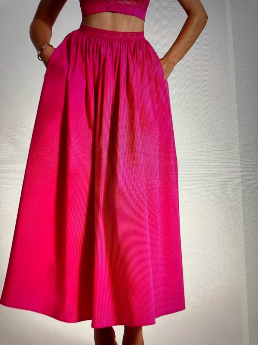 Simply Vera Vera Wang Hot Pink Maxi Skirt